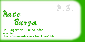 mate burza business card